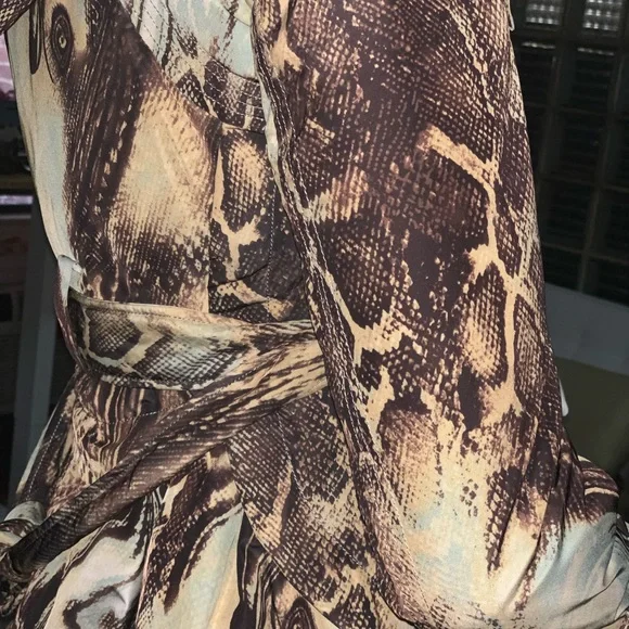 Moon River, Abstract Print Down Filled Puffer Coat, Sz 40 (US 4/6), EUC - Picture 5 of 15